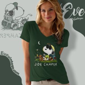 Rare Vintage Snoopy Joe Camper Shirt V Neck TShirt