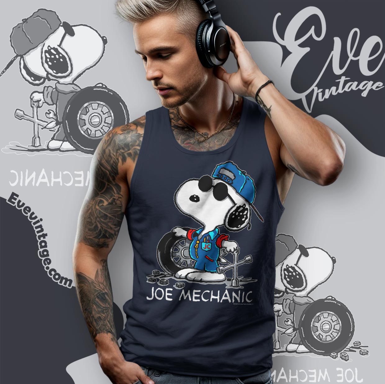 Rare Vintage Snoopy Joe Mechanic Shirt Rare Vintage Snoopy Joe Mechanic Shirt