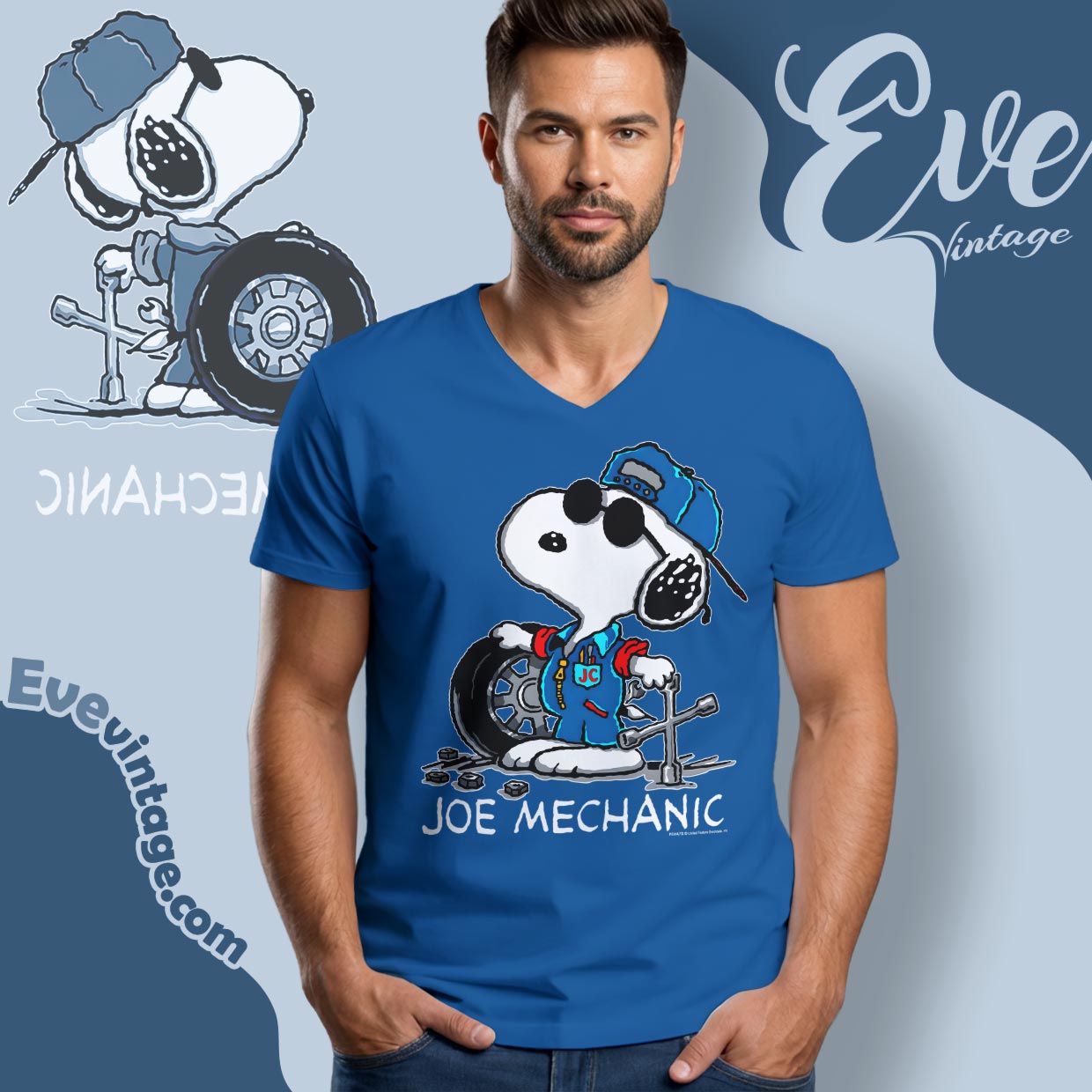 Rare Vintage Snoopy Joe Mechanic Shirt Rare Vintage Snoopy Joe Mechanic Shirt