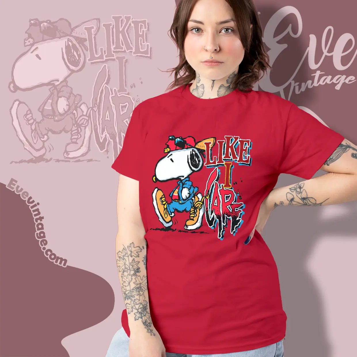 Rare Vintage Snoopy Shirt Like I Care Women T shirt Rare Vintage Snoopy Shirt Like I Care Women T shirt