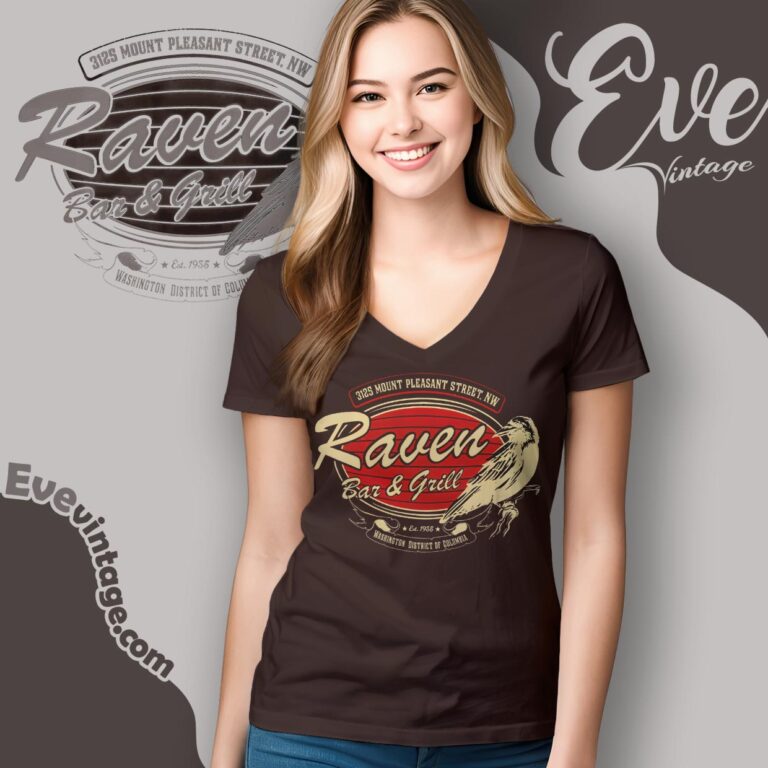 Raven Bar & Grill Shirt Dc Of Columbia Dive Bar V Neck TShirt Raven Bar & Grill Shirt Dc Of Columbia Dive Bar V Neck TShirt