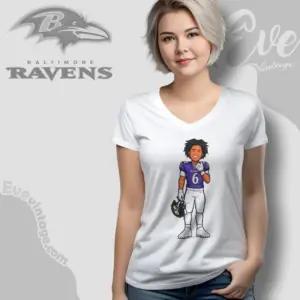 Ravens Jakobi Lane Youth Football Camp V Neck TShirt