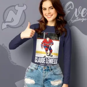 Rip Claude Lemieux New Jersey Devils Long Sleeve Tee