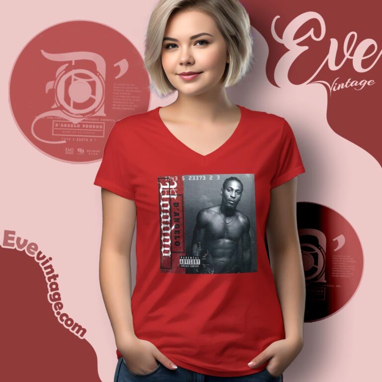 Rip D’angelo Shirt Voodoo 1 Album Cover Tee V Neck TShirt Rip D’angelo Shirt Voodoo 1 Album Cover Tee V Neck TShirt