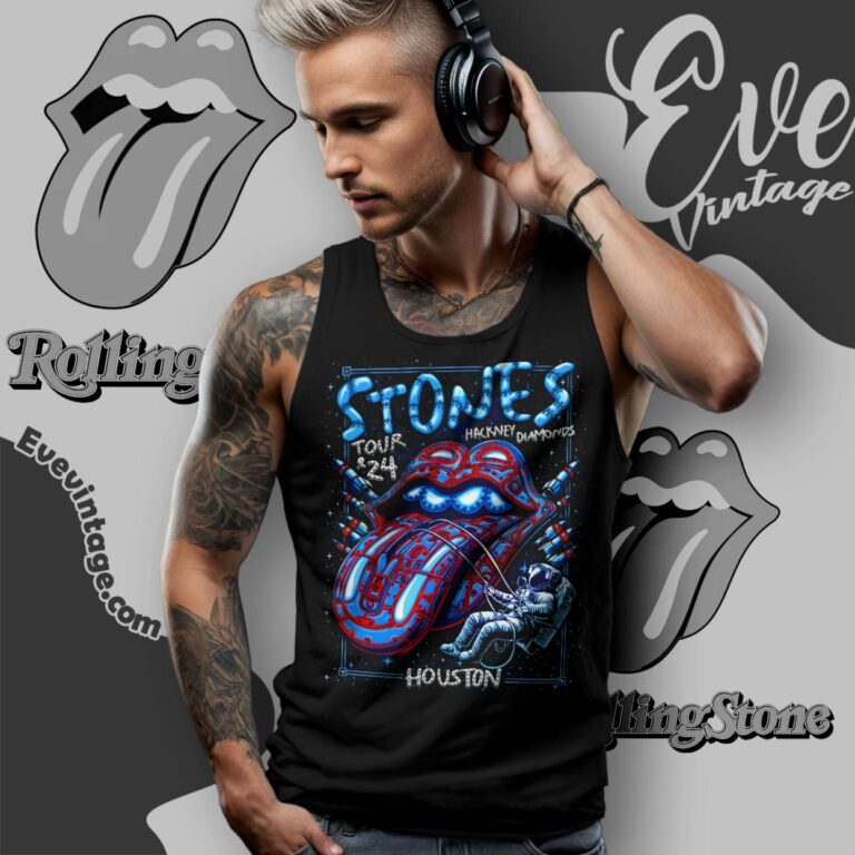 Rolling Stones Hackney Diamonds Tour 2024 Houston Shirt Tank Top Racerback Rolling Stones Hackney Diamonds Tour 2024 Houston Shirt Tank Top Racerback