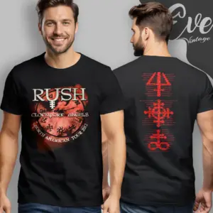 Rush Clockwork Angels Black 2012 Shirt T shirt bothside