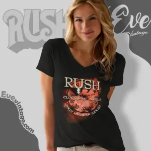 Rush Clockwork Angels Black 2012 Shirt V Neck TShirt