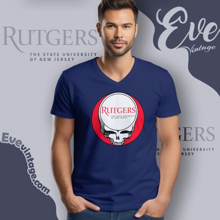 Rutgers University New Brunswick Steal Your Face Grateful Dead Shirt V Neck TShirt Rutgers University New Brunswick Steal Your Face Grateful Dead Shirt V Neck TShirt