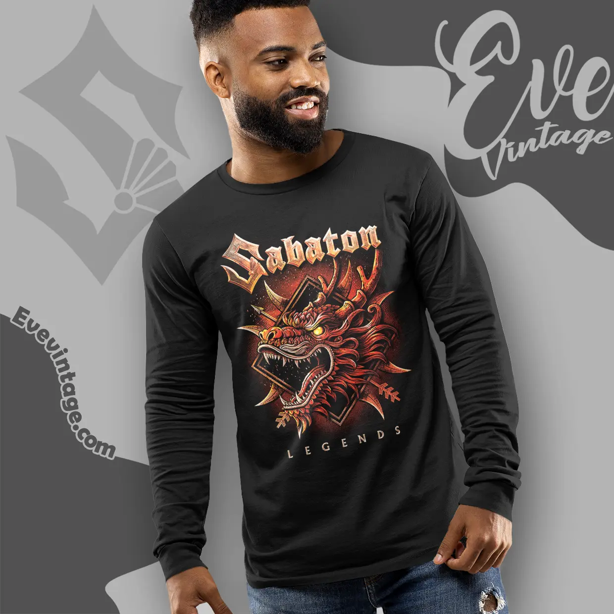 Sabaton A Tiger Among Dragons Long Sleeve Tee Sabaton A Tiger Among Dragons Long Sleeve Tee