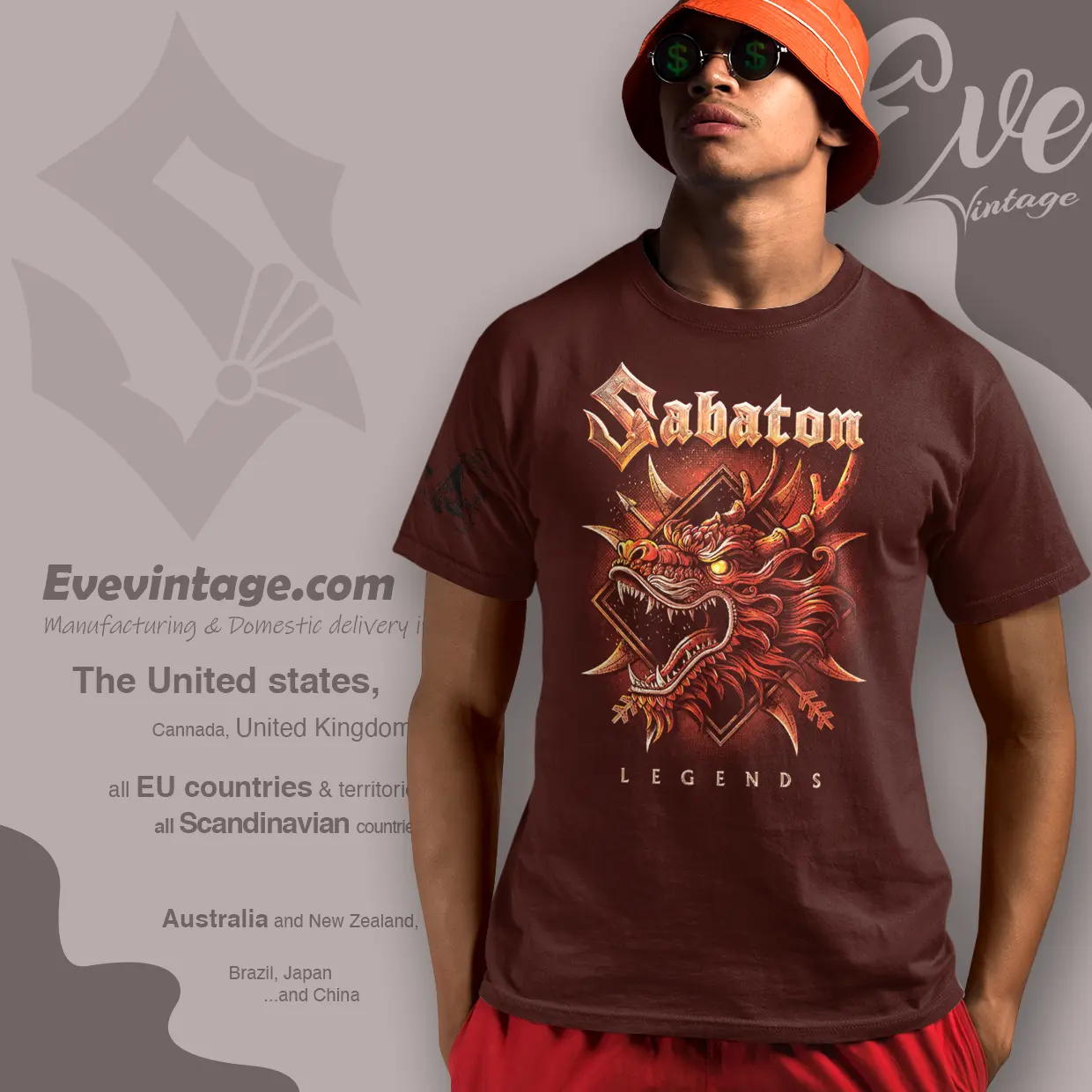 Sabaton A Tiger Among Dragons T shirt Sabaton A Tiger Among Dragons T shirt