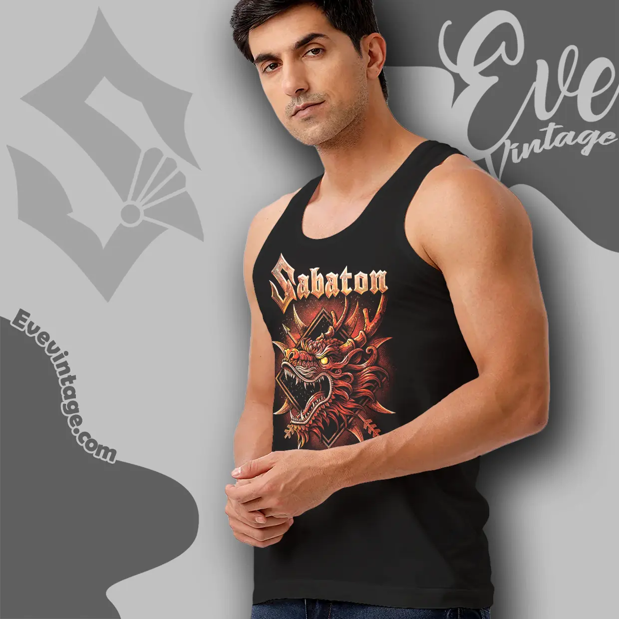 Sabaton A Tiger Among Dragons Tank Top Racerback Sabaton A Tiger Among Dragons Tank Top Racerback