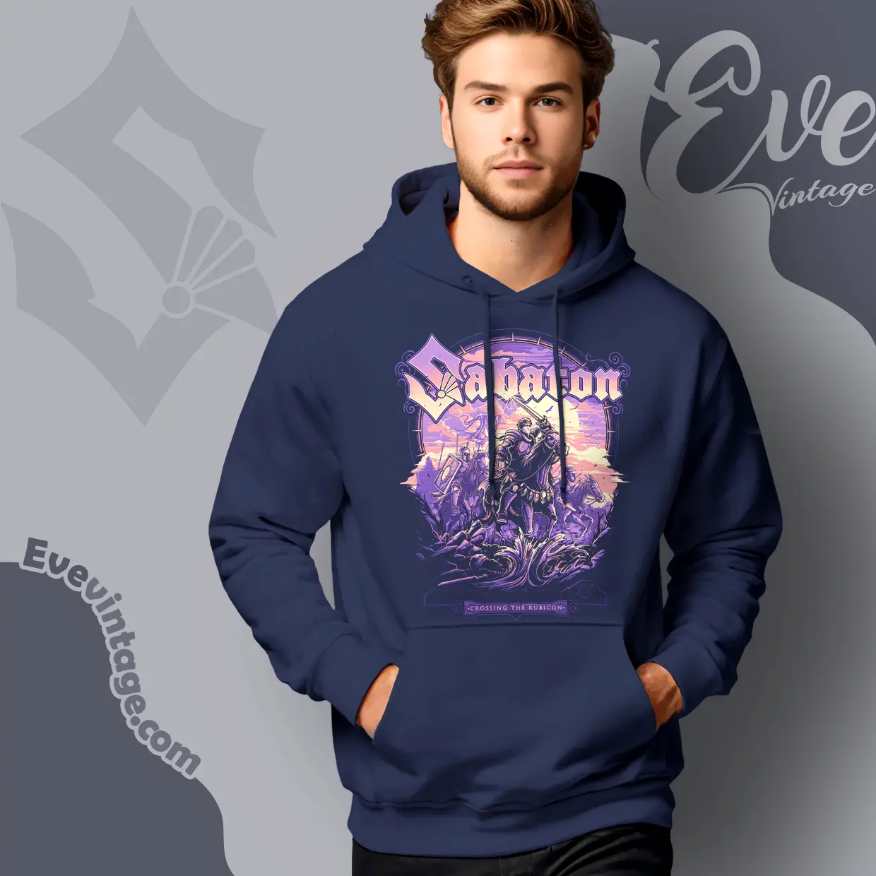 Sabaton Caesars Crossing The Rubcon Hoodie Sabaton Caesars Crossing The Rubcon Hoodie