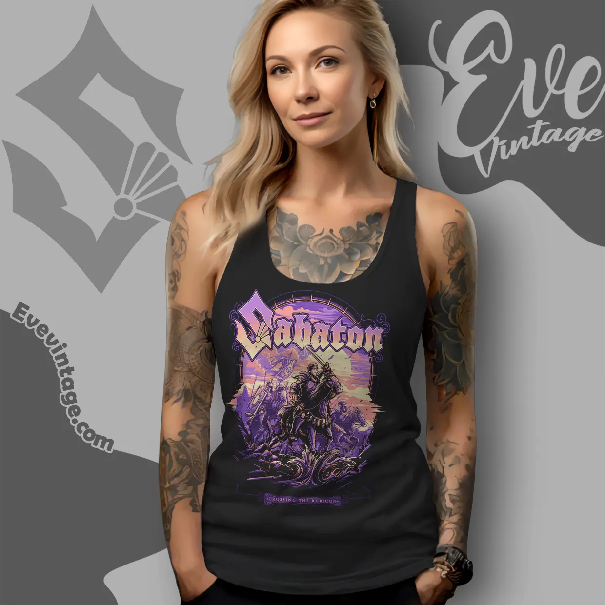 Sabaton Caesars Crossing The Rubcon Tank Top Racerback Sabaton Caesars Crossing The Rubcon Tank Top Racerback