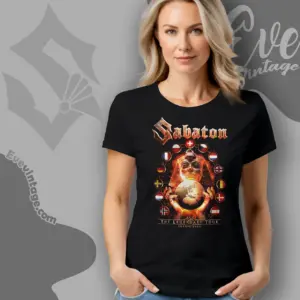 Sabaton Flags Of Europe 2025 Women T shirt