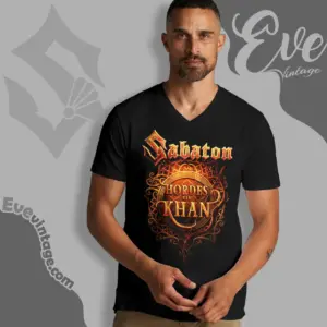 Sabaton Hordes Of Khan V Neck TShirt