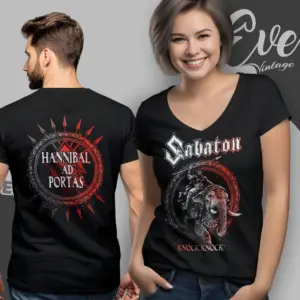 Sabaton Lightning At The Gates V Neck TShirt