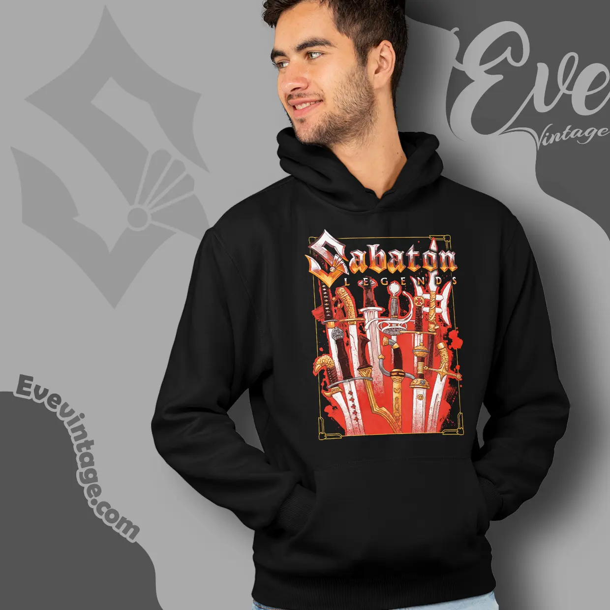 Sabaton The Legendary Swords Hoodie Sabaton The Legendary Swords Hoodie