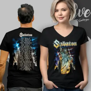 Sabaton Usa 2021 V Neck TShirt