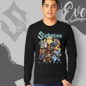 Sabaton Vault Of Legends Blue Long Sleeve Tee