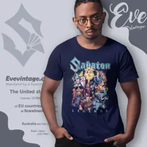 Sabaton Vault Of Legends Blue T shirt
