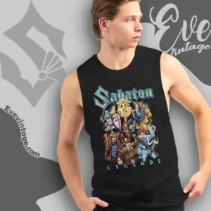 Sabaton Vault Of Legends Blue Tank Top Racerback