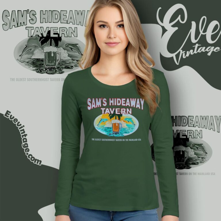 Sam's Hideaway Tavern Shirt Florida Dive Bar Long Sleeve Tee Sam's Hideaway Tavern Shirt Florida Dive Bar Long Sleeve Tee