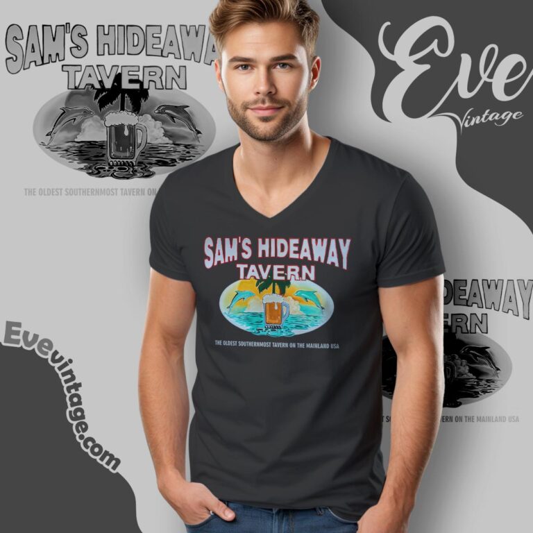 Sam's Hideaway Tavern Shirt Florida Dive Bar V Neck TShirt Sam's Hideaway Tavern Shirt Florida Dive Bar V Neck TShirt