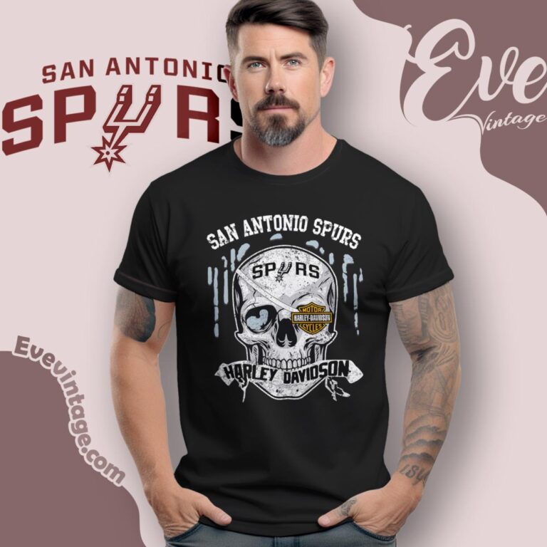 San Antonio Spurs Harley Davidson Skull Shirt T Shirt San Antonio Spurs Harley Davidson Skull Shirt T Shirt