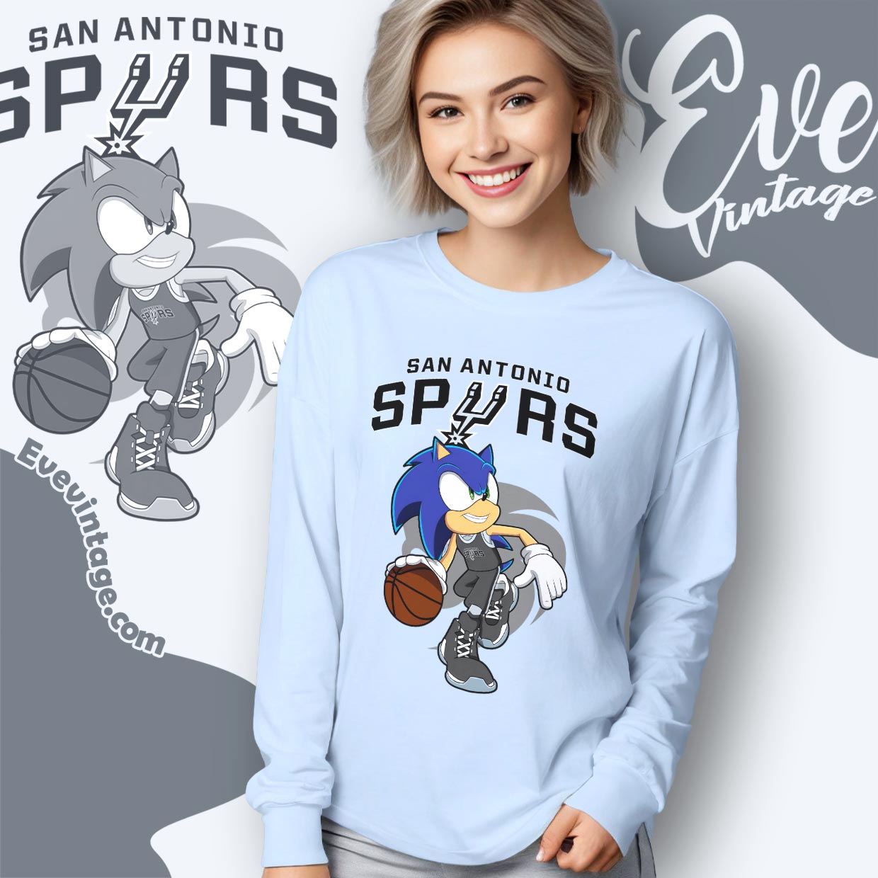 San Antonio Spurs Sonic The Hedgehog Shirt San Antonio Spurs Sonic The Hedgehog Shirt