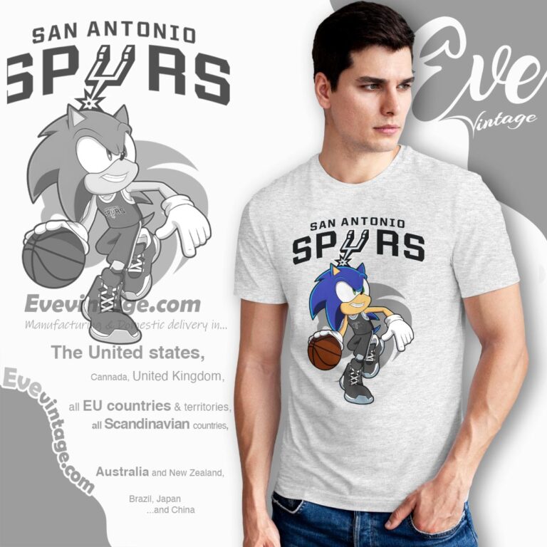 San Antonio Spurs Sonic The Hedgehog Shirt T shirt San Antonio Spurs Sonic The Hedgehog Shirt T shirt