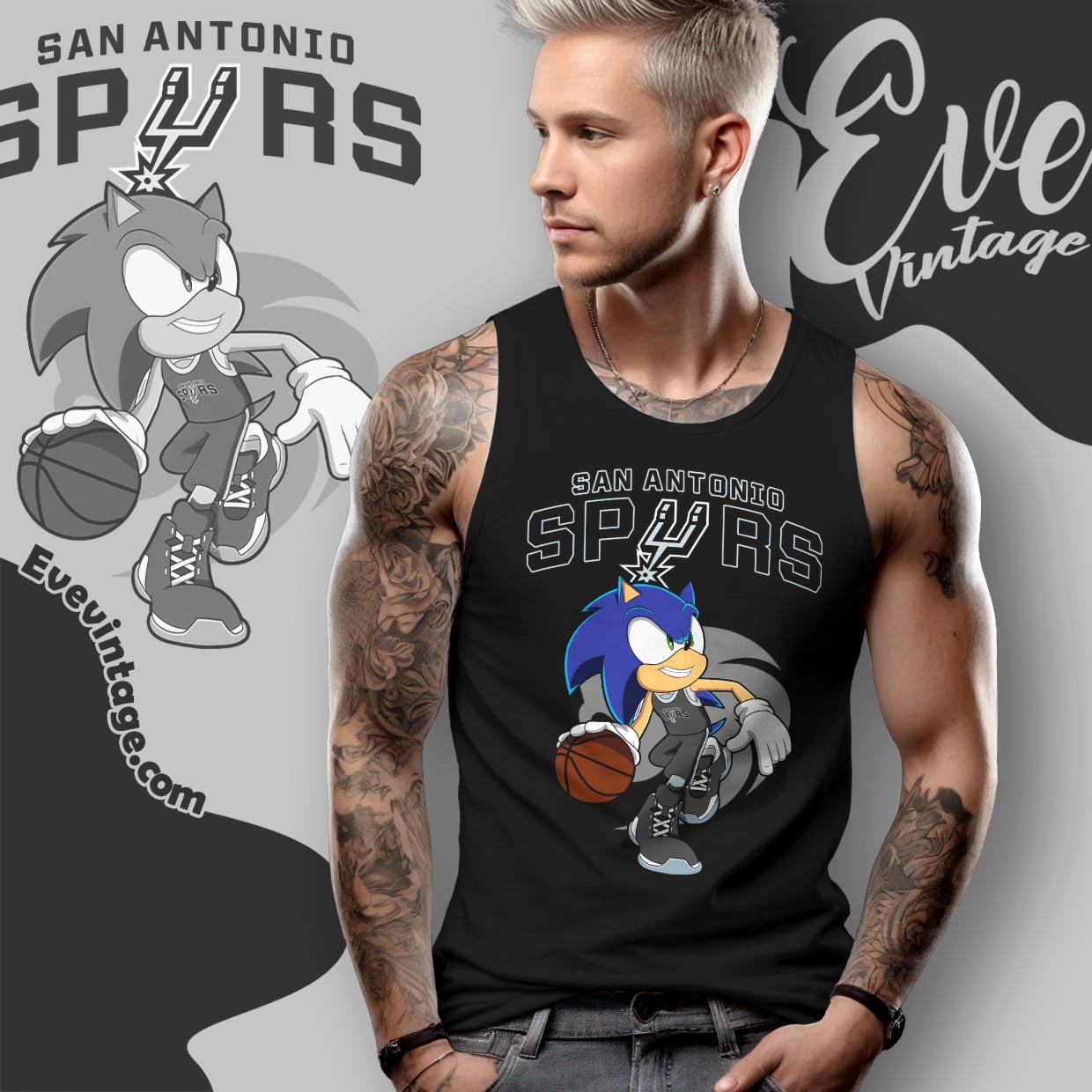 San Antonio Spurs Sonic The Hedgehog Shirt San Antonio Spurs Sonic The Hedgehog Shirt