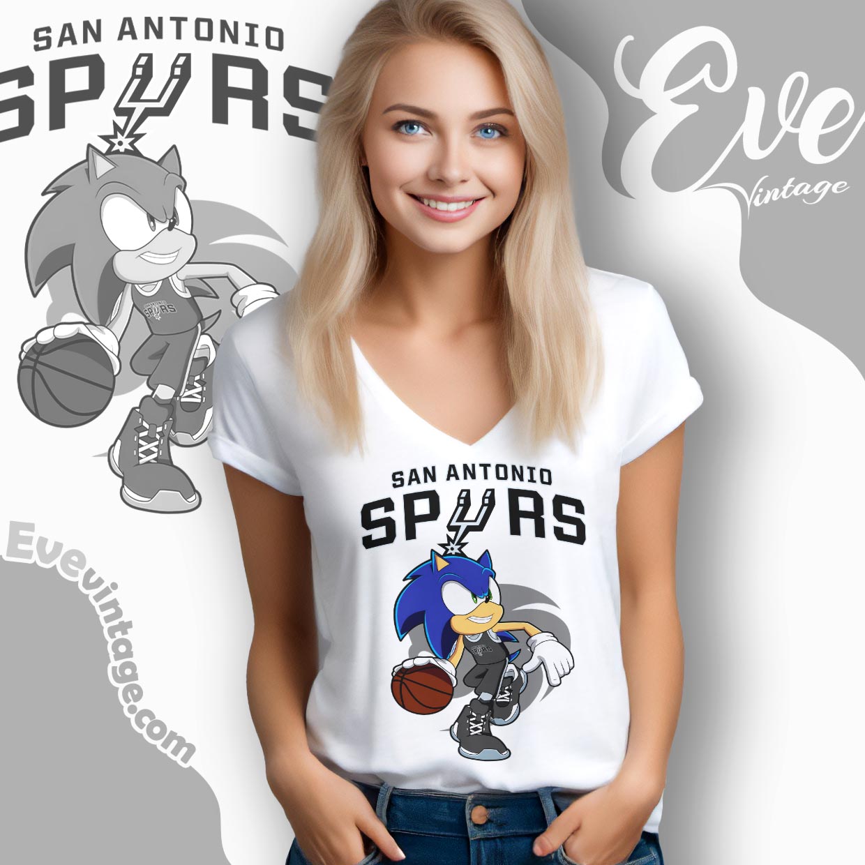 San Antonio Spurs Sonic The Hedgehog Shirt San Antonio Spurs Sonic The Hedgehog Shirt