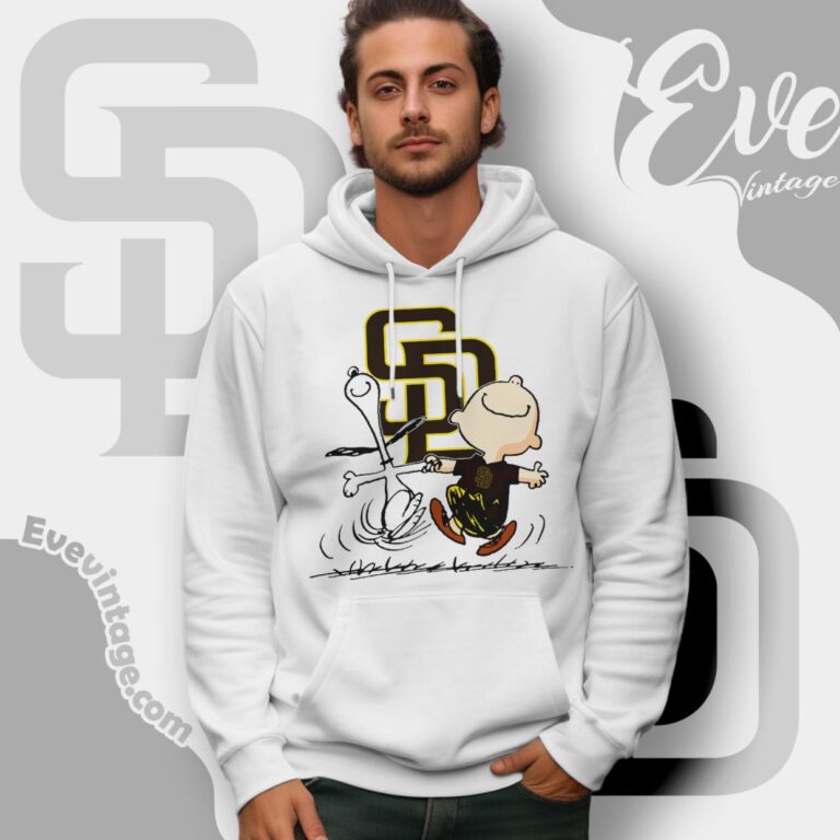 San Diego Padres Charlie Brown Snoopy Happy Dancing Shirt Hoodie San Diego Padres Charlie Brown Snoopy Happy Dancing Shirt Hoodie