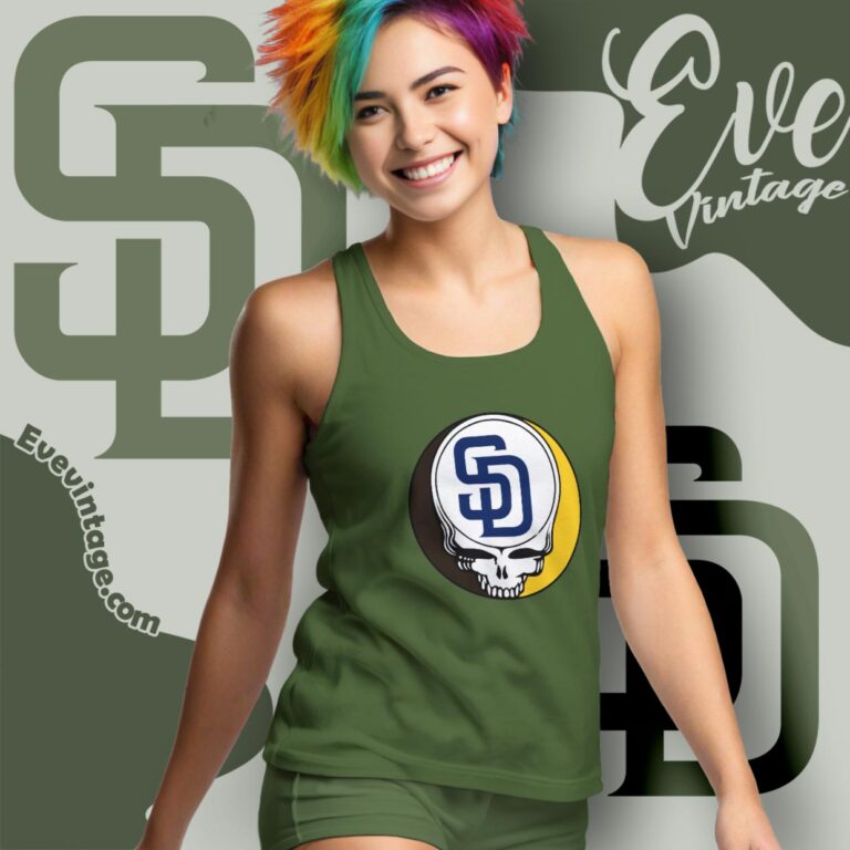 San Diego Padres Steal Your Face Grateful Dead Shirt Tank Top Racerback San Diego Padres Steal Your Face Grateful Dead Shirt Tank Top Racerback