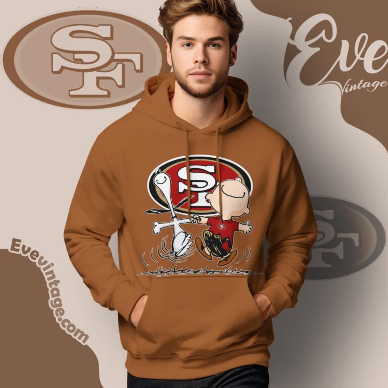 San Francisco 49ers Charlie Brown Snoopy Happy Dancing Shirt Hoodie San Francisco 49ers Charlie Brown Snoopy Happy Dancing Shirt Hoodie