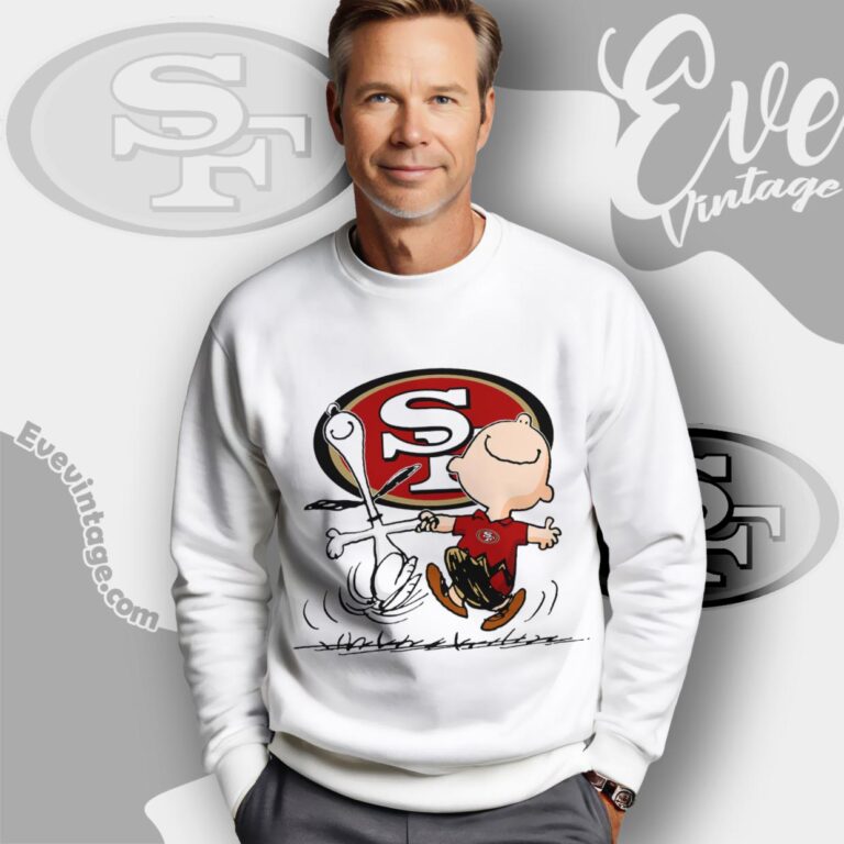 San Francisco 49ers Charlie Brown Snoopy Happy Dancing Shirt Sweatshirt San Francisco 49ers Charlie Brown Snoopy Happy Dancing Shirt Sweatshirt