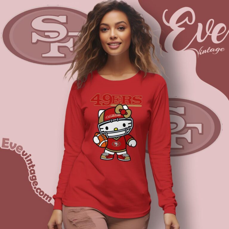 San Francisco 49ers Hello Kitty Shirt Long Sleeve Tee San Francisco 49ers Hello Kitty Shirt Long Sleeve Tee