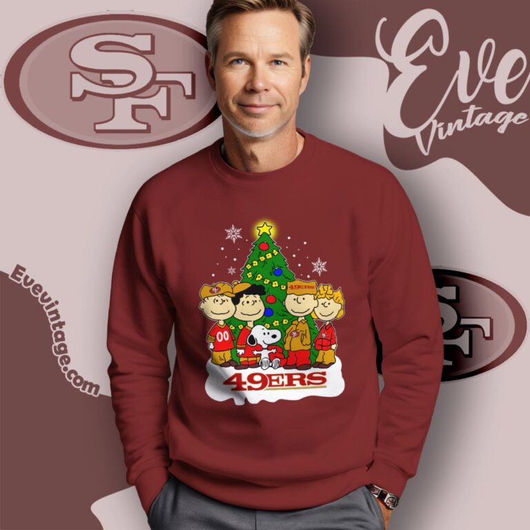 San Francisco 49ers Snoopy The Peanuts Christmas Shirt Sweatshirt San Francisco 49ers Snoopy The Peanuts Christmas Shirt Sweatshirt