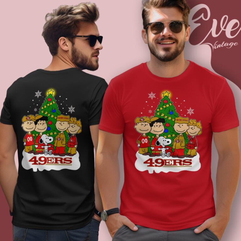San Francisco 49ers Snoopy The Peanuts Christmas Shirt T Shirt San Francisco 49ers Snoopy The Peanuts Christmas Shirt T Shirt