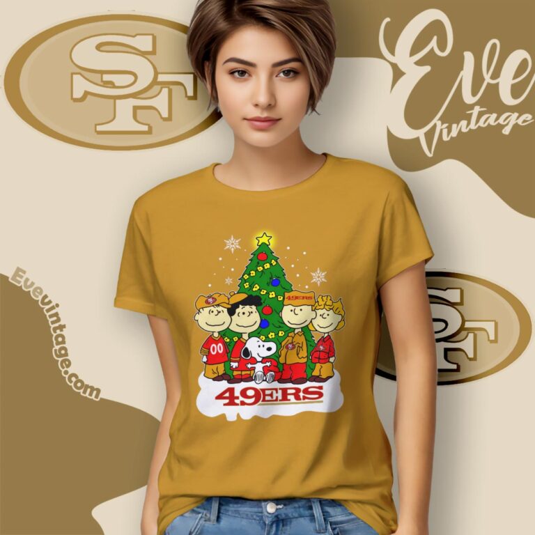 San Francisco 49ers Snoopy The Peanuts Christmas Shirt Women T Shirt San Francisco 49ers Snoopy The Peanuts Christmas Shirt Women T Shirt