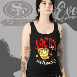 San Francisco 49ers Spongebob Squarepants Tank Top Racerback