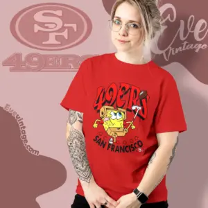 San Francisco 49ers Spongebob Squarepants Women T shirt