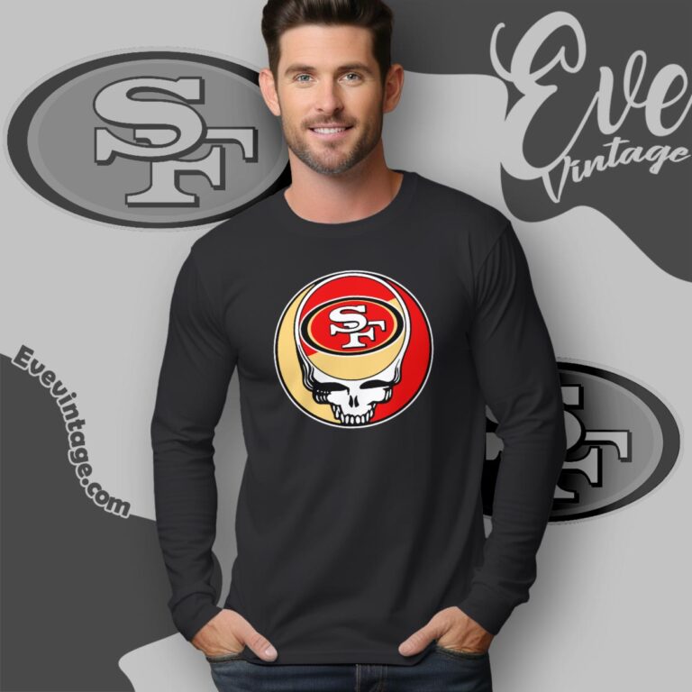 San Francisco 49ers Steal Your Face Grateful Dead Shirt Long Sleeve Tee San Francisco 49ers Steal Your Face Grateful Dead Shirt Long Sleeve Tee