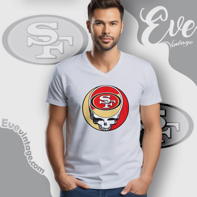 San Francisco 49ers Steal Your Face Grateful Dead Shirt V Neck TShirt San Francisco 49ers Steal Your Face Grateful Dead Shirt V Neck TShirt