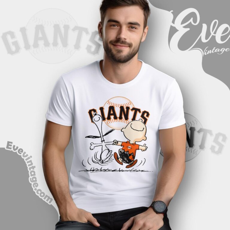 San Francisco Giants Charlie Brown Snoopy Happy Dancing Shirt T Shirt San Francisco Giants Charlie Brown Snoopy Happy Dancing Shirt T Shirt