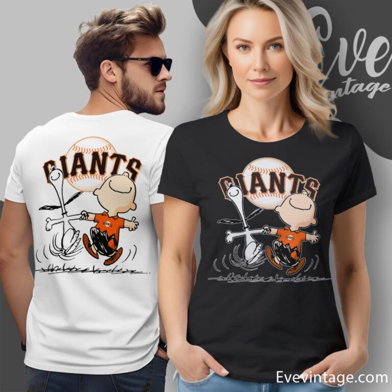 San Francisco Giants Charlie Brown Snoopy Happy Dancing Shirt Women T Shirt San Francisco Giants Charlie Brown Snoopy Happy Dancing Shirt Women T Shirt