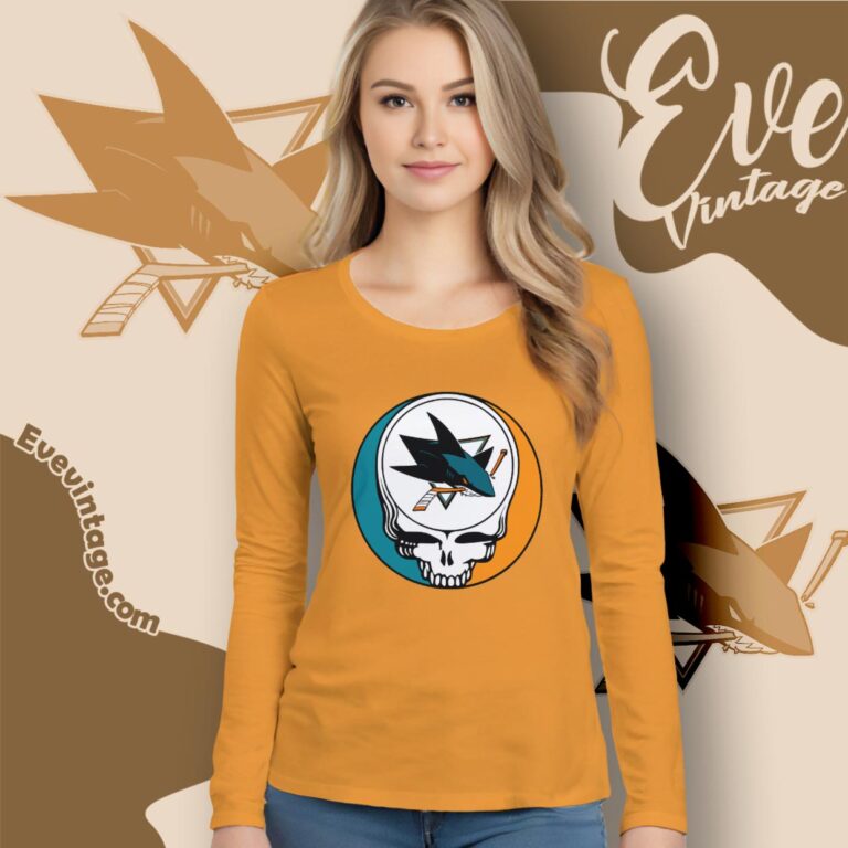 San Jose Sharks Steal Your Face Grateful Dead Shirt Long Sleeve Tee San Jose Sharks Steal Your Face Grateful Dead Shirt Long Sleeve Tee