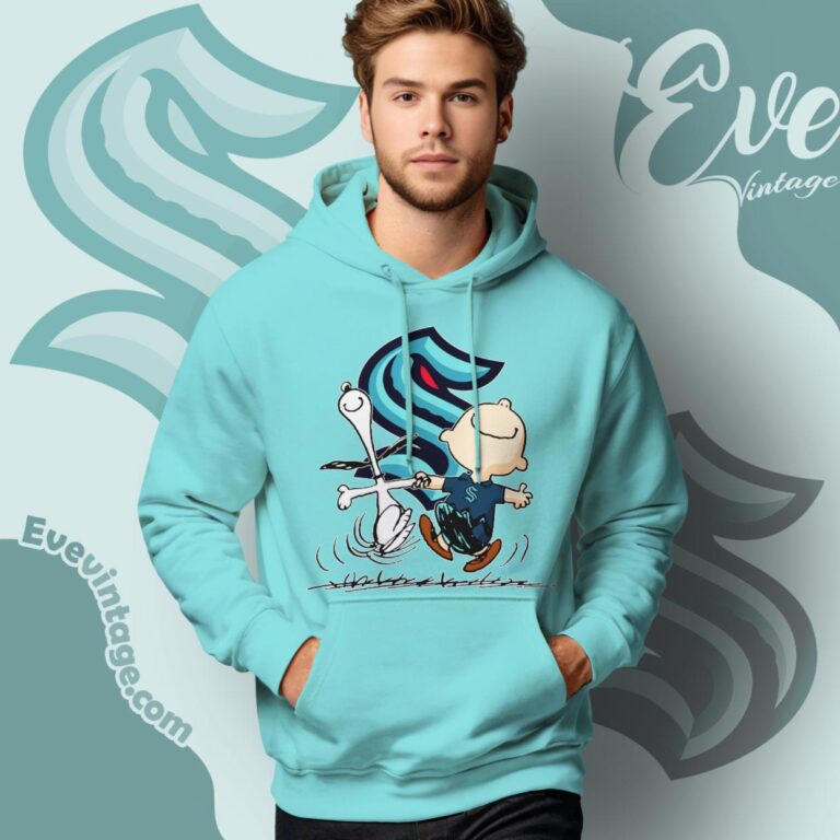 Seattle Kraken Charlie Brown Snoopy Happy Dancing Shirt Hoodie Seattle Kraken Charlie Brown Snoopy Happy Dancing Shirt Hoodie