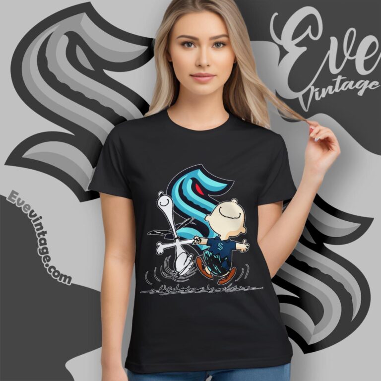 Seattle Kraken Charlie Brown Snoopy Happy Dancing Shirt Women T Shirt Seattle Kraken Charlie Brown Snoopy Happy Dancing Shirt Women T Shirt