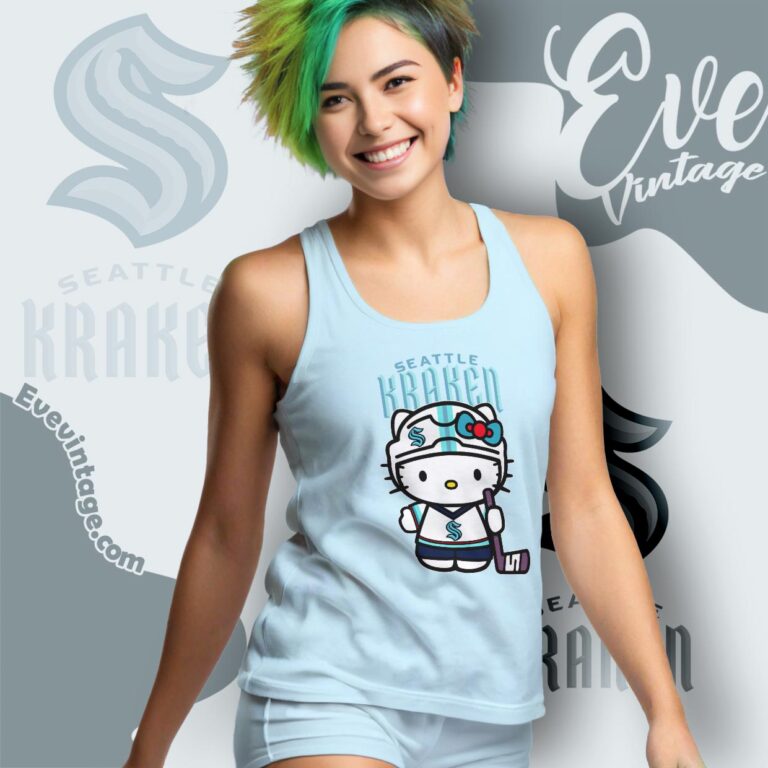 Seattle Kraken Hello Kitty Shirts Tank top Seattle Kraken Hello Kitty Shirts Tank top